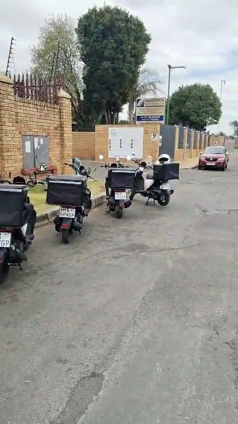 Motorcycles ready for training